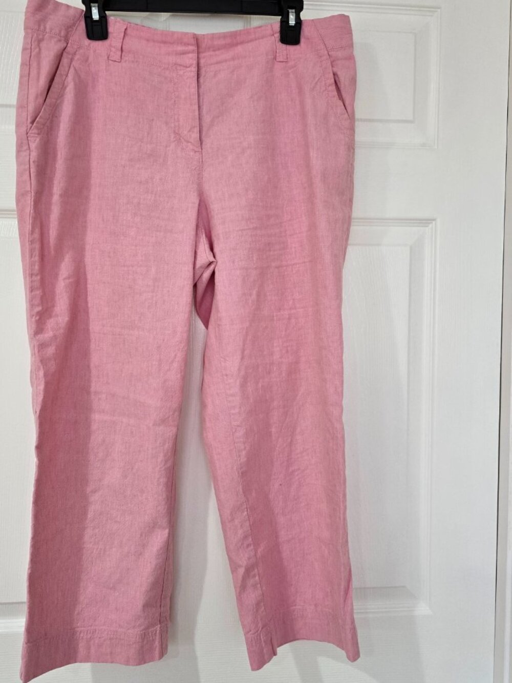 Vinyard Vines Women's Catamaran Flat Front Linen Blend Cropped Pants Pint Sz 12‎ - Picture 2 of 7